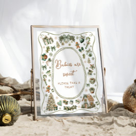 Póster Frío fuera Invierno Los bebés son dulces, tómate u