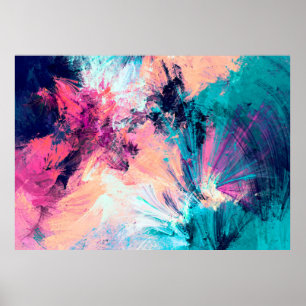 Póster Frío multicolor hermoso patrón futurista. Abst