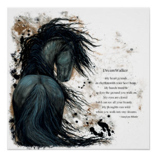 Poster frisio del poema del caballo de DreamWalker