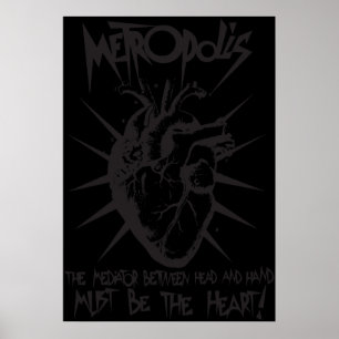 Póster Fritz Langs Metropolis El mediador entre manos