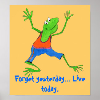 Póster Frog message poster