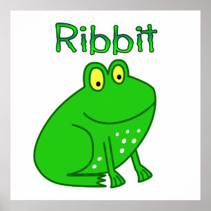 Póster Frog Ribbit