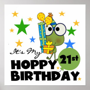 Póster Froggie Hoppy 21º cumpleaños