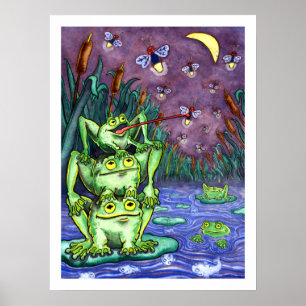 Póster Froggy Night - Animals - 18 x 24