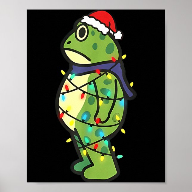 Póster Frogs Against Fascism Rtland Frog Protest Christma (Frente)