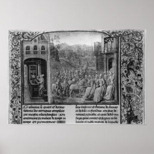 Póster Froissart writing his chronicle