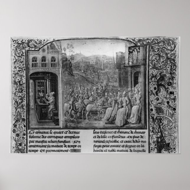 Póster Froissart writing his chronicle (Frente)