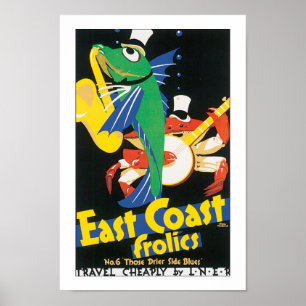 Póster Frolics de la costa este