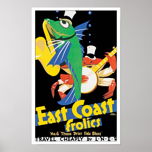 Póster Frolics de la costa este (Frente)