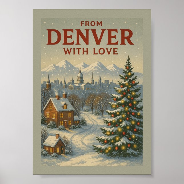 Póster From Denver With Love Christmas Poster  (Frente)