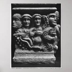 Póster Front of an altar used as a font depicting