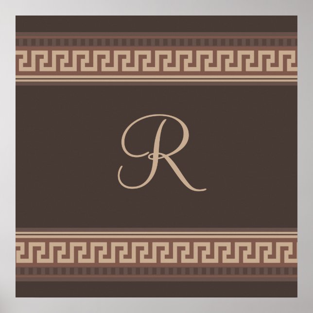 Póster Frontera de clave griega (Frente)