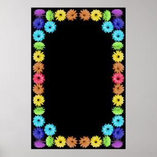 Póster Frontera de la flor del arco iris