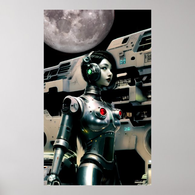 Póster Frontera de su carrera espacial - Ken Gage Art (Frente)