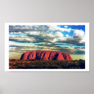 Póster frontera de uluru