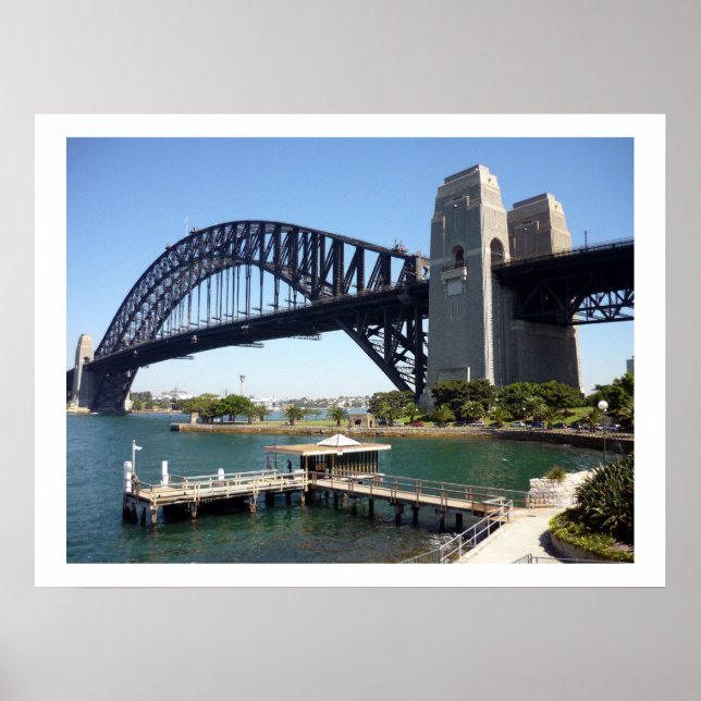 Póster frontera entre sydney bridge wharf (Frente)