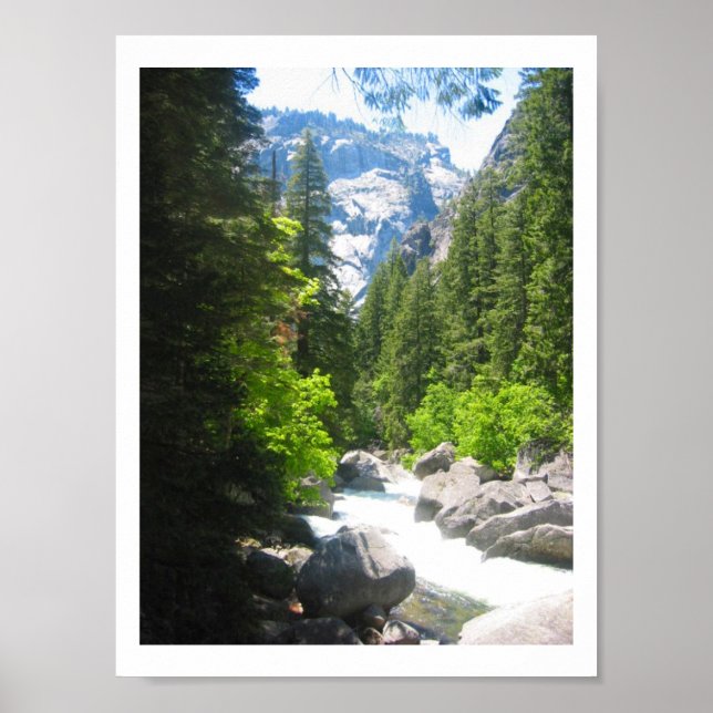 Póster frontera fluvial yosemite (Frente)