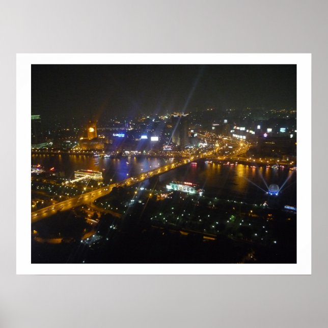 Póster frontera nocturna de cairo (Frente)