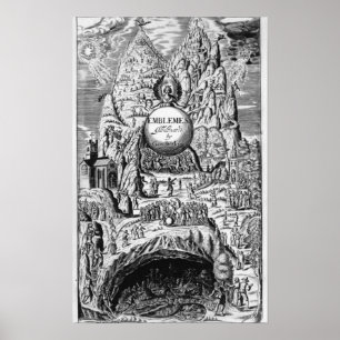 Póster Frontispiece a los "emblemas" de George Wither,