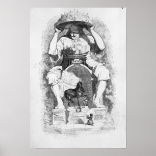 Póster Frontispiece a los "viajes de Gulliver" cerca