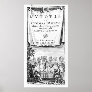 Póster Frontispiece, 'la Utopía de Thomas More