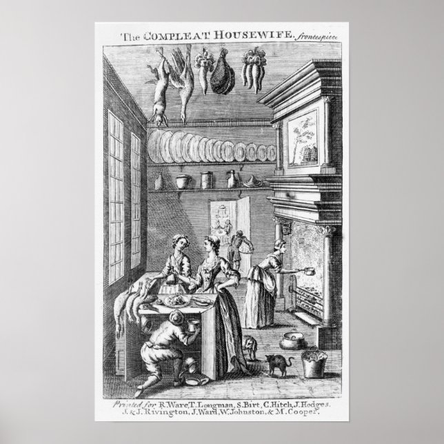 Póster Frontispiece of 'The Compleat Housewife' (Frente)