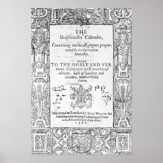 Póster Frontispiece of 'The Shepeards Calender' (Frente)