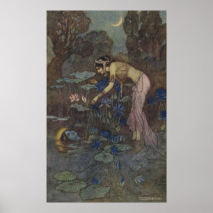 Póster Frontispiece Sita encuentra a Rama entre el Lotus