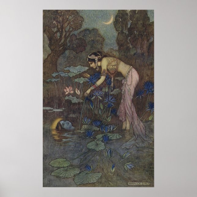 Póster Frontispiece Sita encuentra a Rama entre el Lotus (Frente)