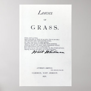 Póster Frontispiece to 'Leaves of Grass'