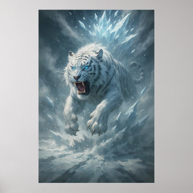 Póster Frost White Tiger – Emperor of the Frozen Realm –  (Frente)