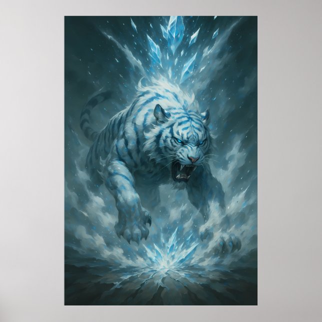 Póster Frost White Tiger – Emperor of the Frozen Realm –  (Frente)