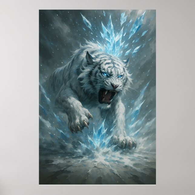 Póster Frost White Tiger – Emperor of the Frozen Realm –  (Frente)