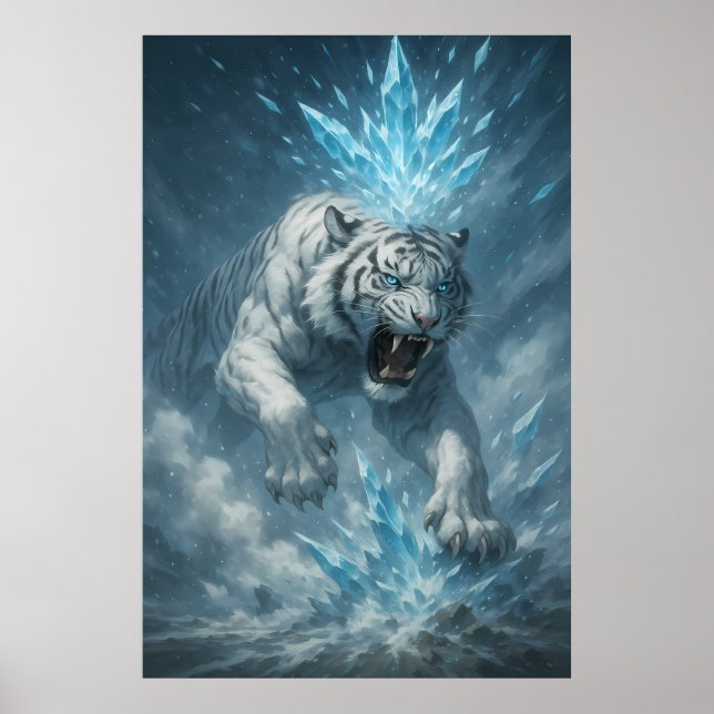 Póster Frost White Tiger – Emperor of the Frozen Realm –  (Frente)
