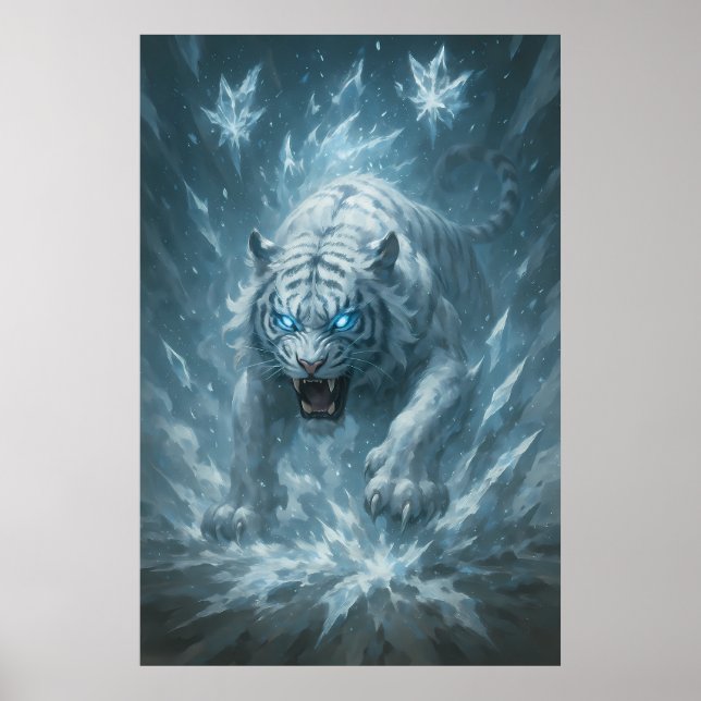 Póster Frost White Tiger – Emperor of the Frozen Realm –  (Frente)
