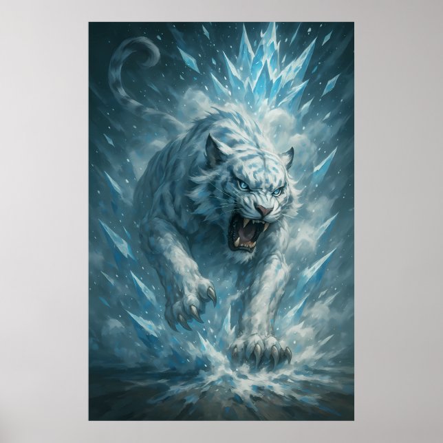 Póster Frost White Tiger – Emperor of the Frozen Realm –  (Frente)