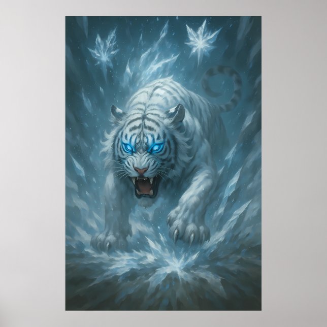 Póster Frost White Tiger – Emperor of the Frozen Realm –  (Frente)