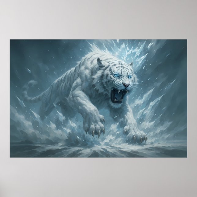 Póster Frost White Tiger – Emperor of the Frozen Realm –  (Frente)