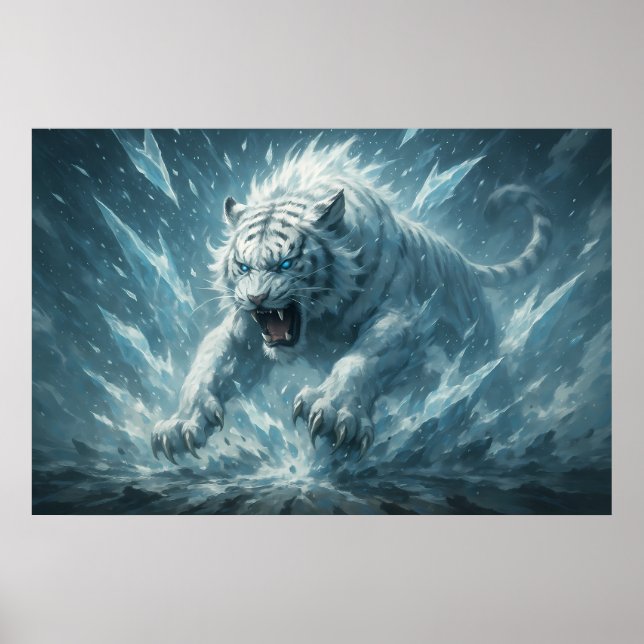 Póster Frost White Tiger – Emperor of the Frozen Realm –  (Frente)