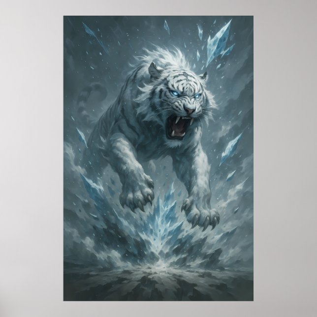 Póster Frost White Tiger – Emperor of the Frozen Realm –  (Frente)