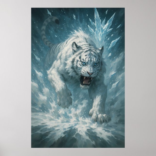Póster Frost White Tiger – Emperor of the Frozen Realm –  (Frente)
