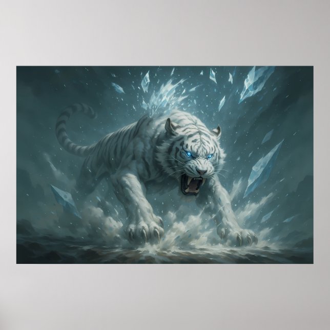 Póster Frost White Tiger – Emperor of the Frozen Realm –  (Frente)