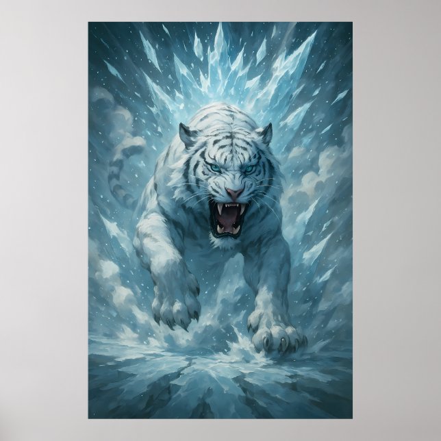 Póster Frost White Tiger – Emperor of the Frozen Realm –  (Frente)