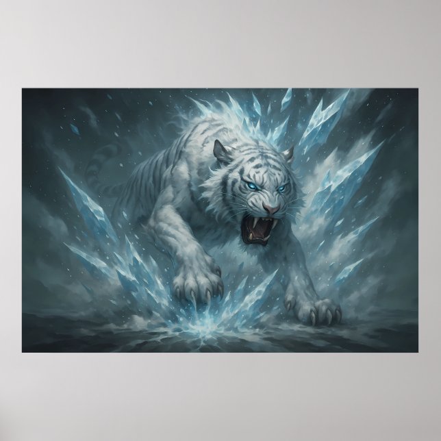 Póster Frost White Tiger – Emperor of the Frozen Realm –  (Frente)