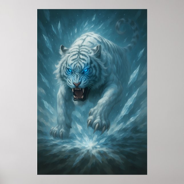 Póster Frost White Tiger – Emperor of the Frozen Realm –  (Frente)