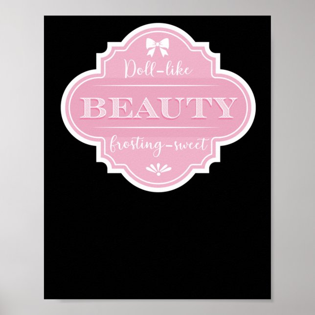 Póster Frosting Trellis Two Pinks Doled Up Pegatina (Frente)
