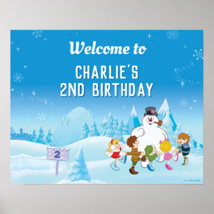 Póster Frosty el cartel de bienvenida de cumpleaños de in