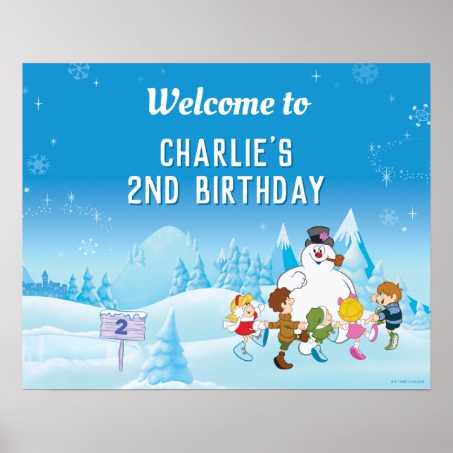 Póster Frosty el cartel de bienvenida de cumpleaños de in (Frente)