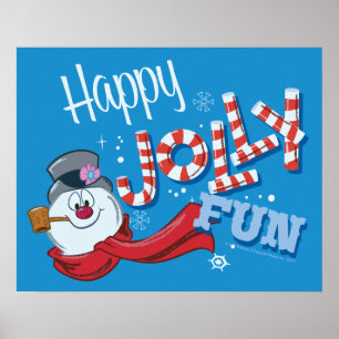 Póster Frosty the Snowman™   Happy Jolly Fun