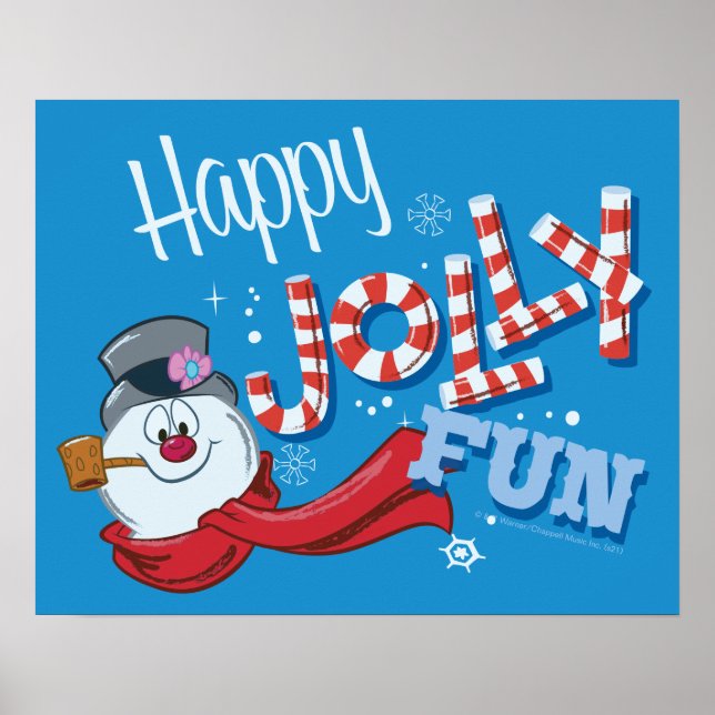 Póster Frosty the Snowman™ | Happy Jolly Fun (Frente)